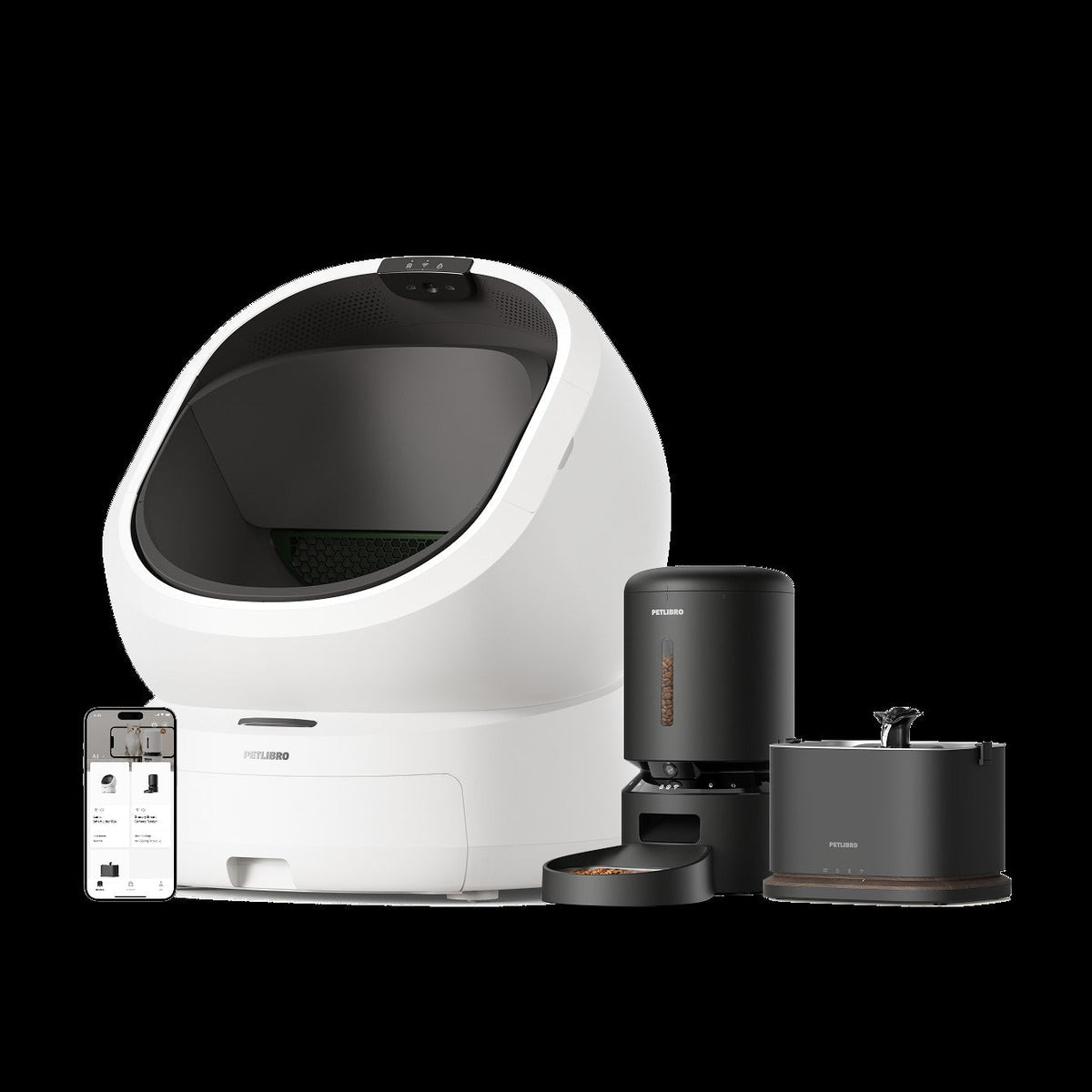 Luma Smart Litter Box & Granary Smart Camera Feeder & Dockstream 2 Smart Fountain