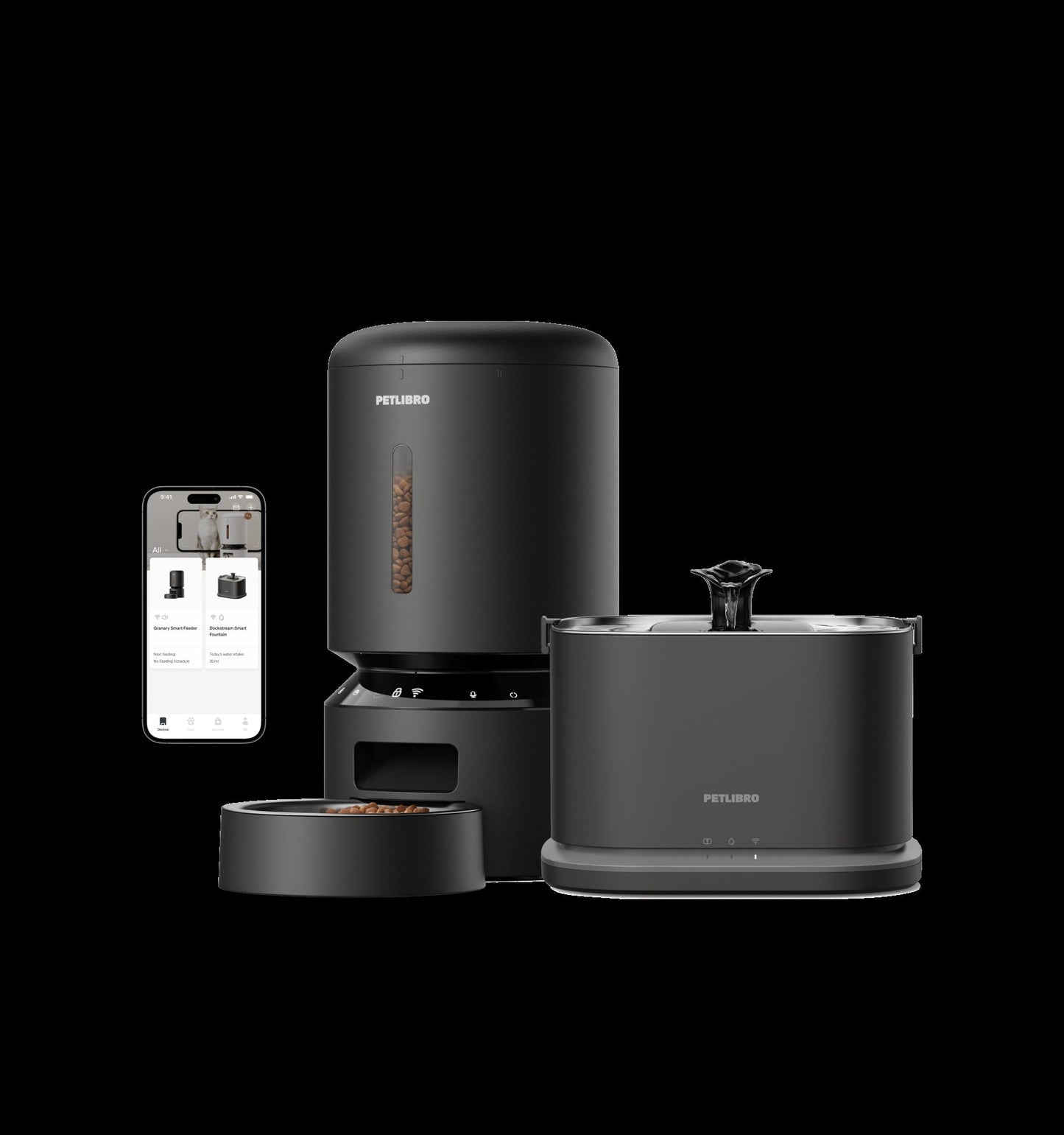 Granary Smart Feeder & Dockstream 2 Smart Fountain