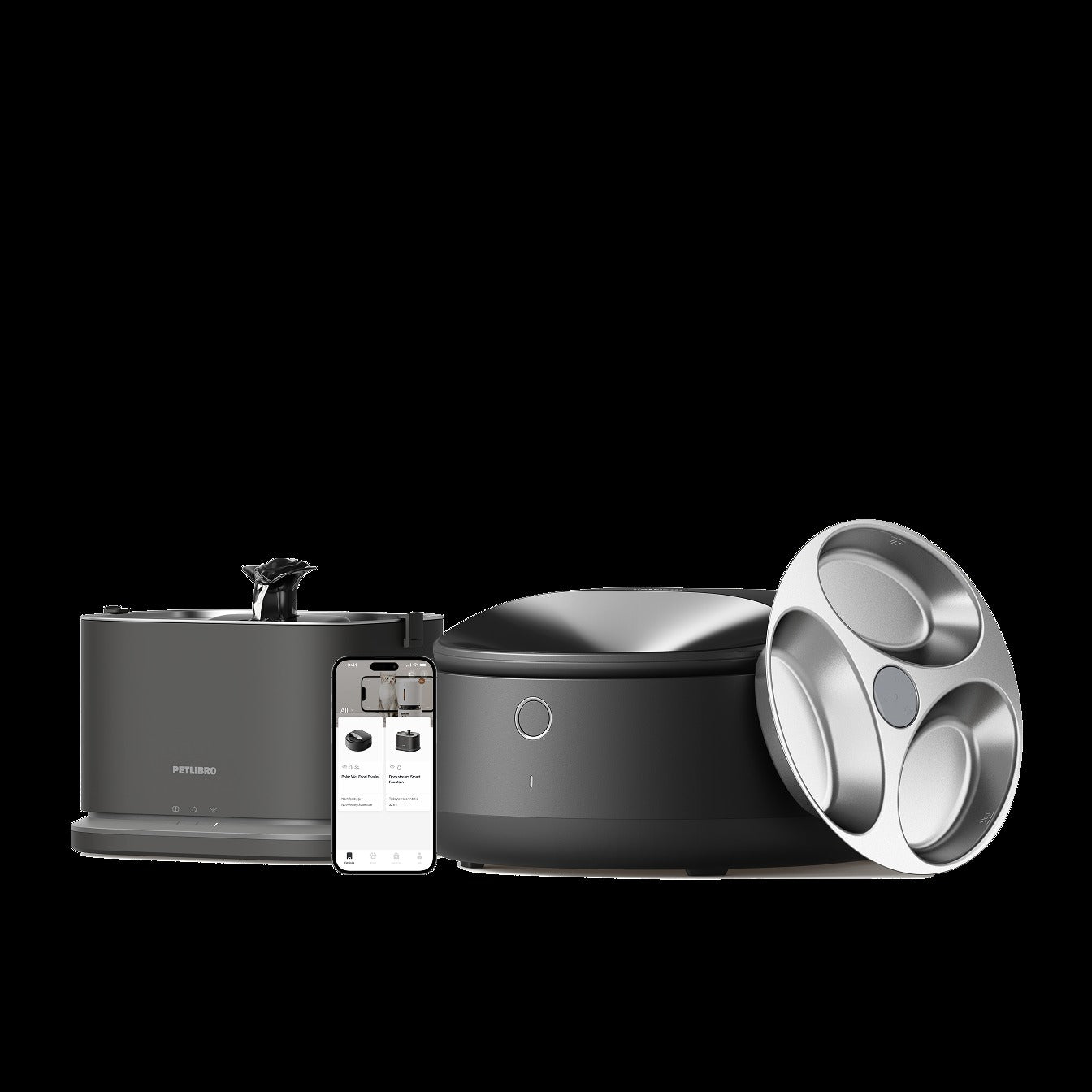 Polar Smart Wet Food Feeder & Dockstream 2 Smart Fountain
