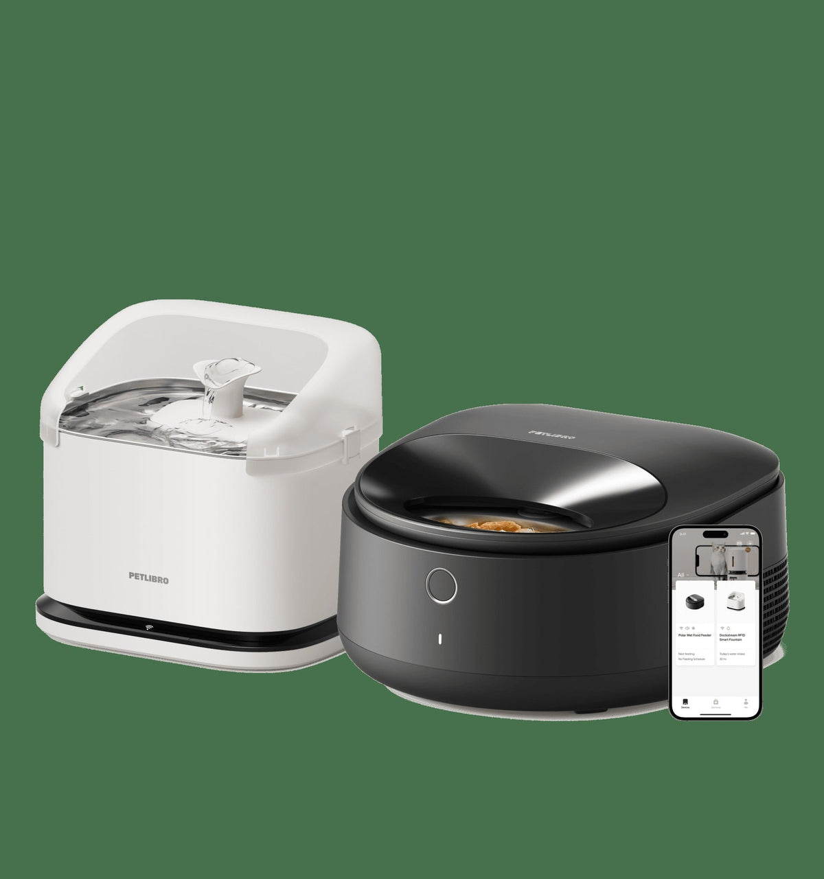Polar Wet Food Feeder & RFID Smart Fountain Bundle