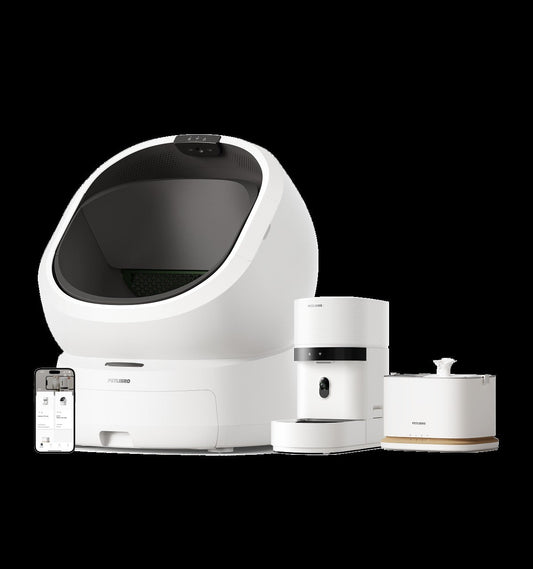 Granary 2 Vision & Luma Smart Litter Box & Dockstream 2 Smart Fountain Bundle